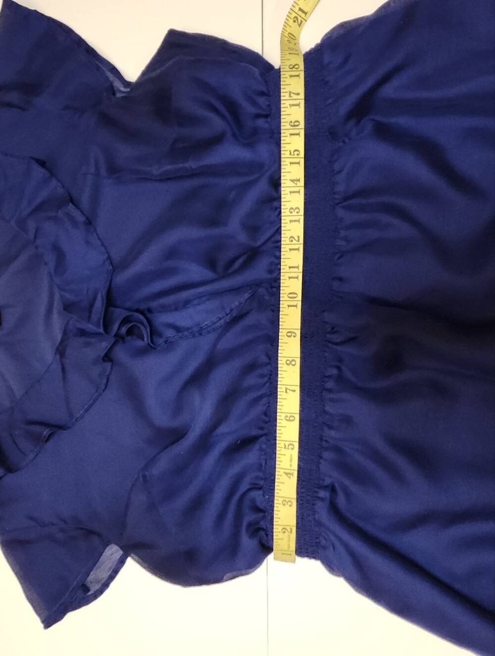 Merona Royal Blue Ruffle-Trim Midi Dress - Picture 6 of 8